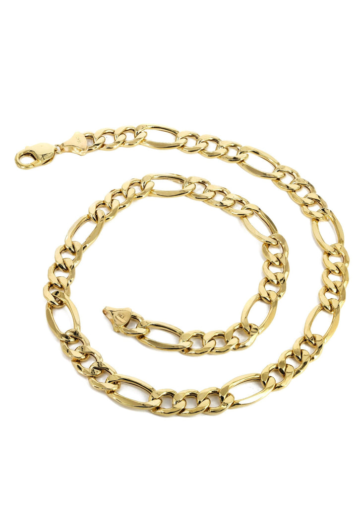 Gold Chain - Mens Hollow Figaro Chain 10K Gold MEN'S CHAINS MANUFACTURER 1 