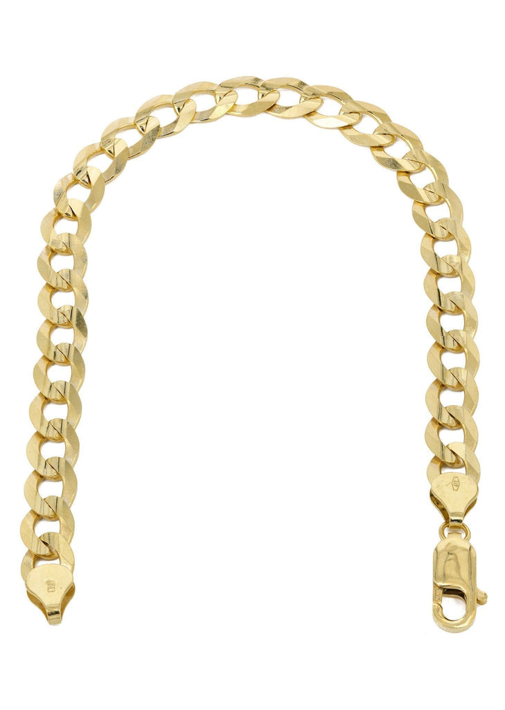 Solid Mens Cuban Link Bracelet 10K Yellow Gold Men's Gold Bracelets FROST NYC 