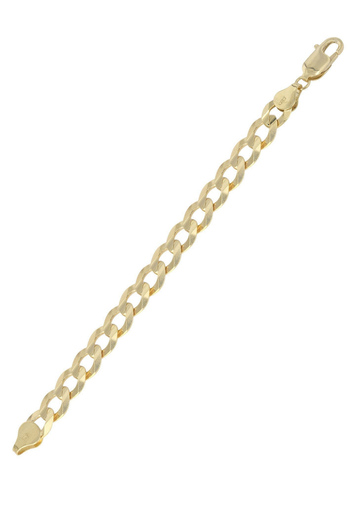 Solid Mens Cuban Link Bracelet 10K Yellow Gold Men's Gold Bracelets FROST NYC 