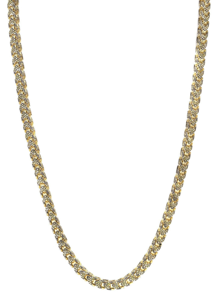 Franco Chain With Yellow Diamonds | 11.15 Carats | 6 Mm Width | 24 Inch Length MEN'S CHAINS FROST NYC 