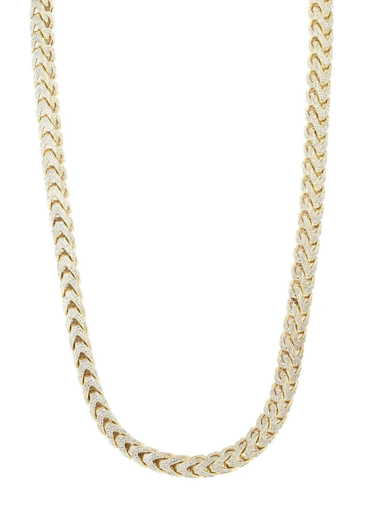 Iced Out Franco Chain | 64.79 Carats | 10 Mm Width | 32 Inch Length MEN'S CHAINS FROST NYC 