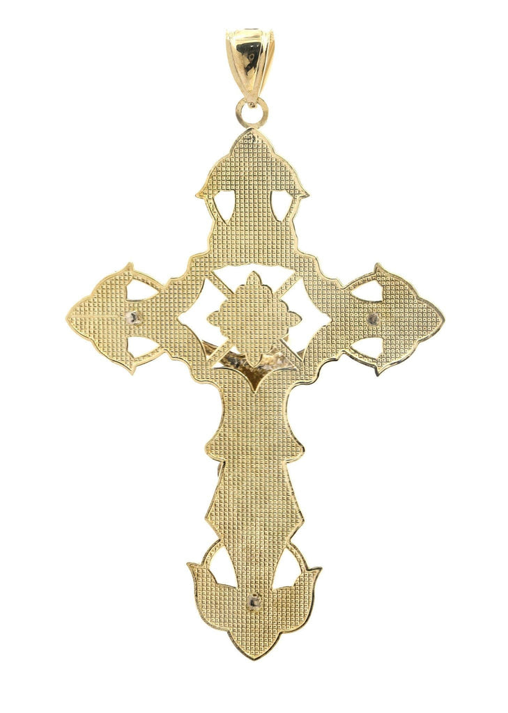 Big Gold Cross 10K Yellow Gold Pendant. | 15.1 Grams MEN'S PENDANTS FROST NYC 