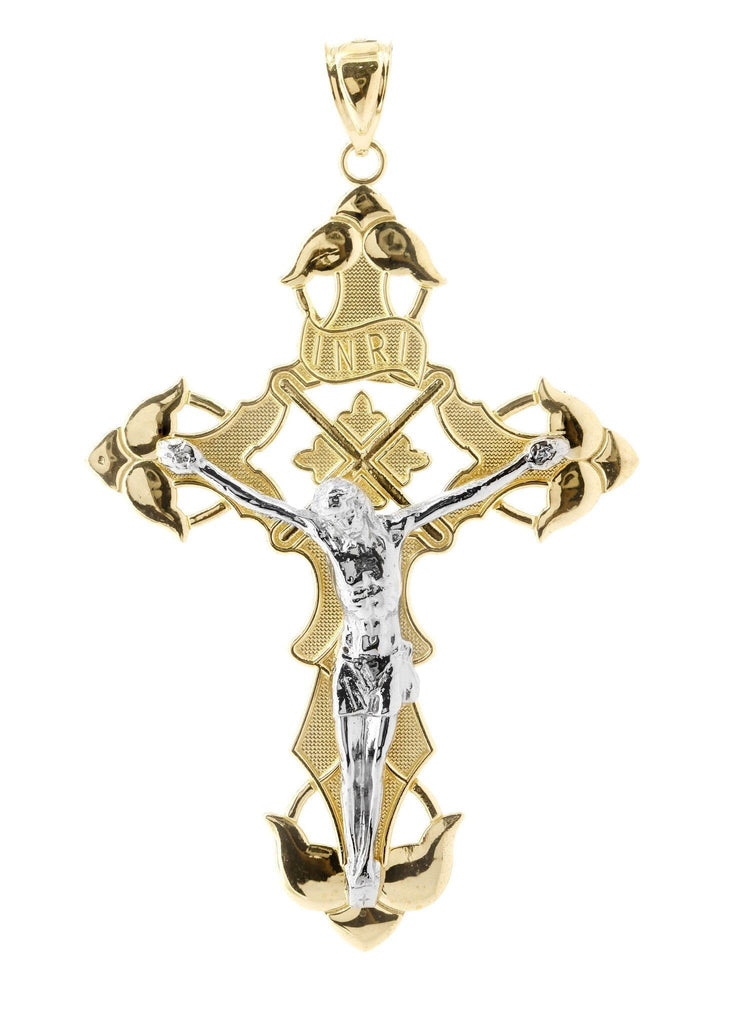 Big Gold Cross 10K Yellow Gold Pendant. | 15.1 Grams MEN'S PENDANTS FROST NYC 