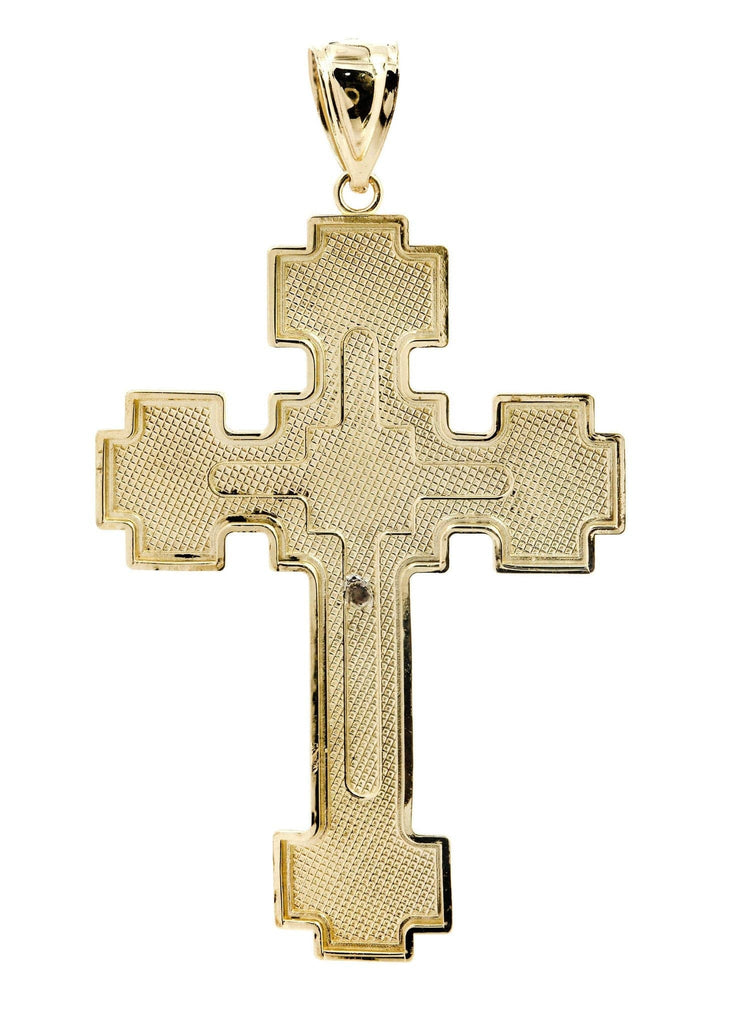 Big Gold Cross 10K Yellow Gold Pendant. | 7.1 Grams MEN'S PENDANTS FROST NYC 