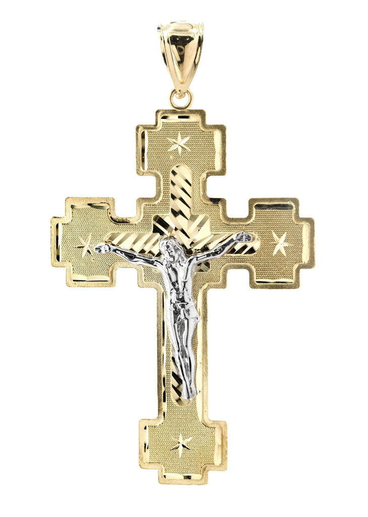 Big Gold Cross 10K Yellow Gold Pendant. | 7.1 Grams MEN'S PENDANTS FROST NYC 