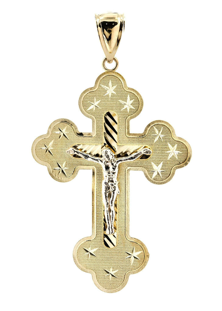 Big Gold Cross 10K Yellow Gold Pendant. | 5.9 Grams MEN'S PENDANTS FROST NYC 