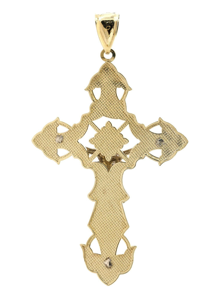 Big Gold Cross 10K Yellow Gold Pendant. | 10.3 Grams MEN'S PENDANTS FROST NYC 