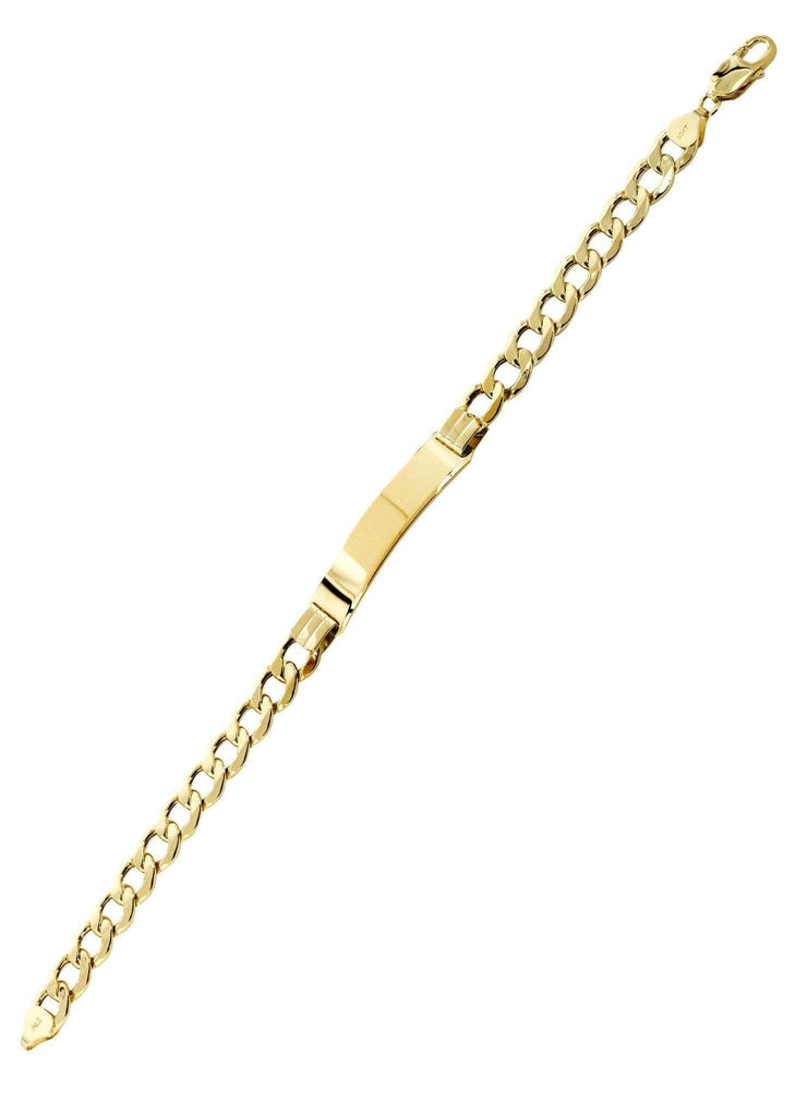 Hollow Id Cuban Bracelet 10K Yellow Gold Men's Gold Bracelets FROST NYC 