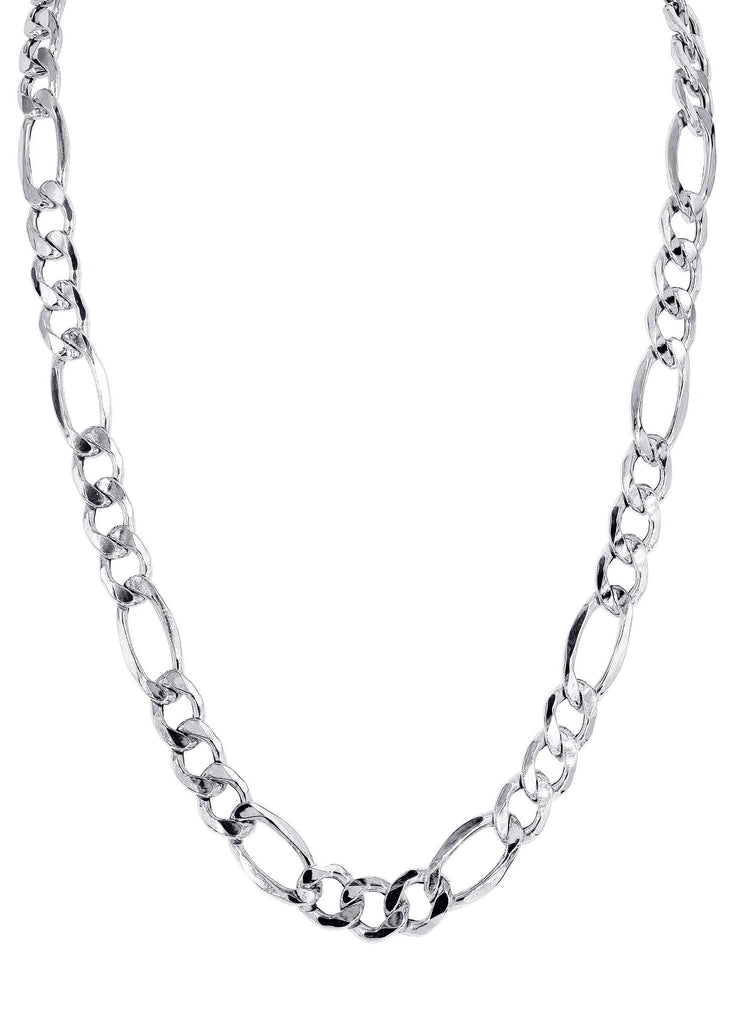 White Gold Chain - Mens Hollow Figaro Chain 10K Gold MEN'S CHAINS MANUFACTURER 1 