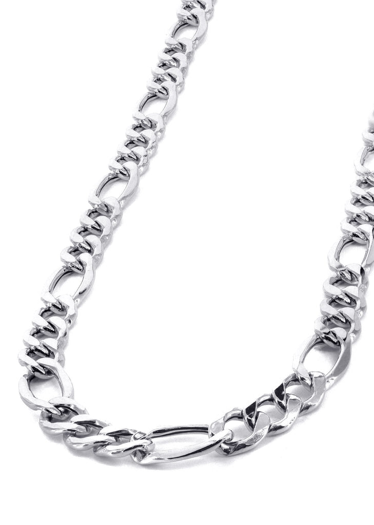 White Gold Chain - Mens Hollow Figaro Chain 10K Gold MEN'S CHAINS MANUFACTURER 1 