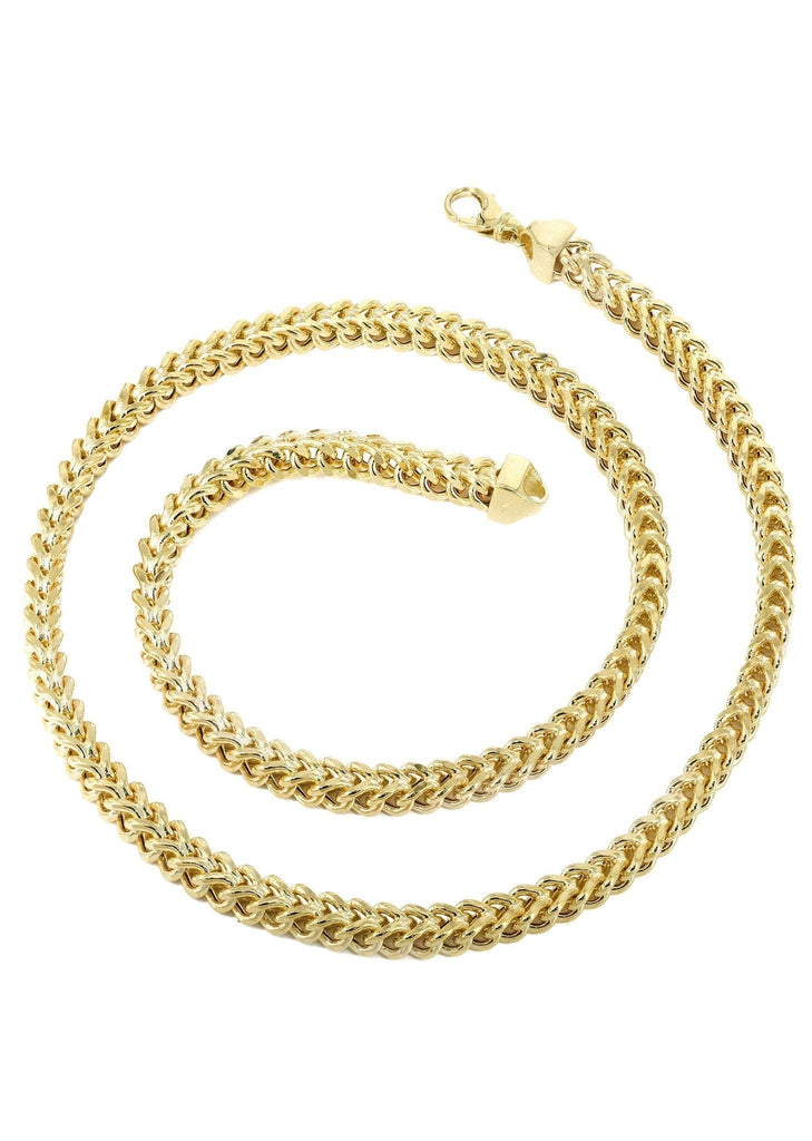 Gold Chain - Mens 10K Yellow Hollow Franco Chain MEN'S CHAINS FROST NYC 
