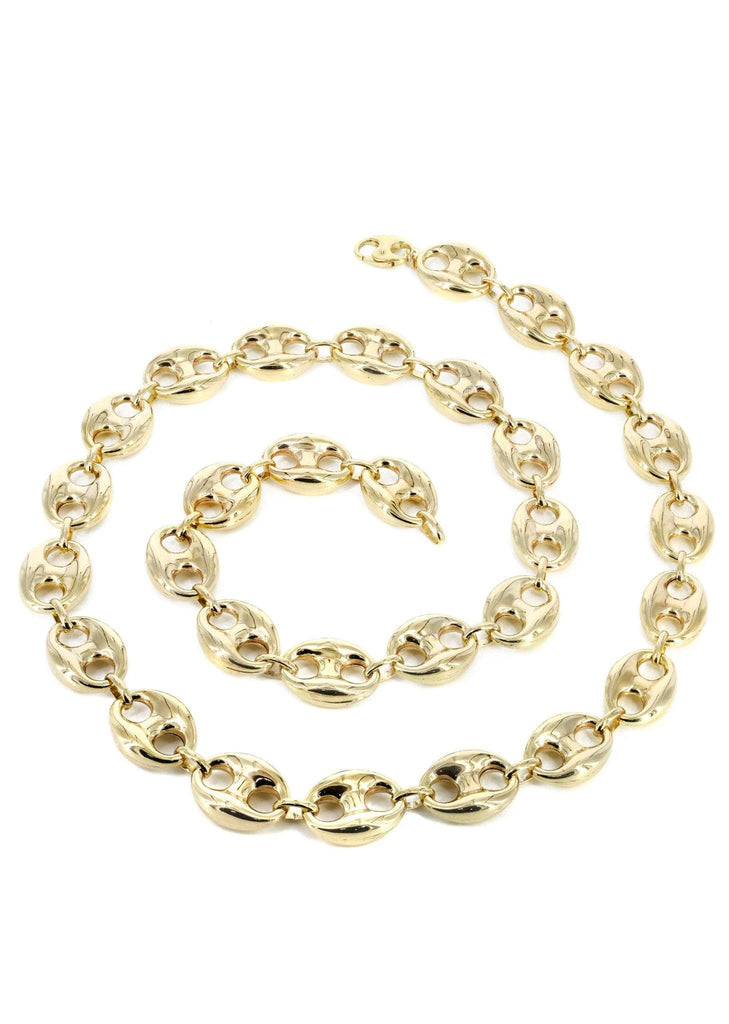 14K Gold Chain Hollow Puff MEN'S CHAINS FROST NYC 
