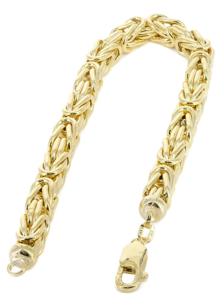 Italian Mens Bizantine Bracelet 10K Yellow Gold Men's Gold Bracelets FROST NYC 