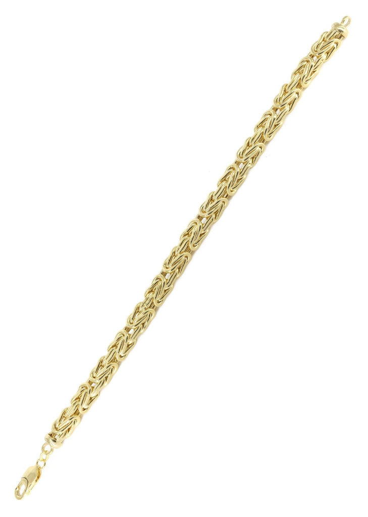 Italian Mens Bizantine Bracelet 10K Yellow Gold Men's Gold Bracelets FROST NYC 