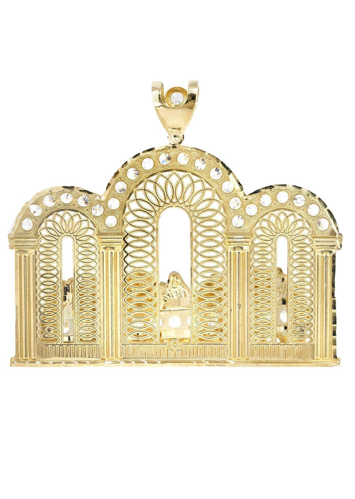 Big Last Supper & Cz 10K Yellow Gold Pendant. | 53.9 Grams MEN'S PENDANTS FROST NYC 