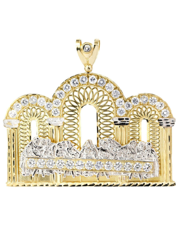 Big Last Supper & Cz 10K Yellow Gold Pendant. | 53.9 Grams MEN'S PENDANTS FROST NYC 