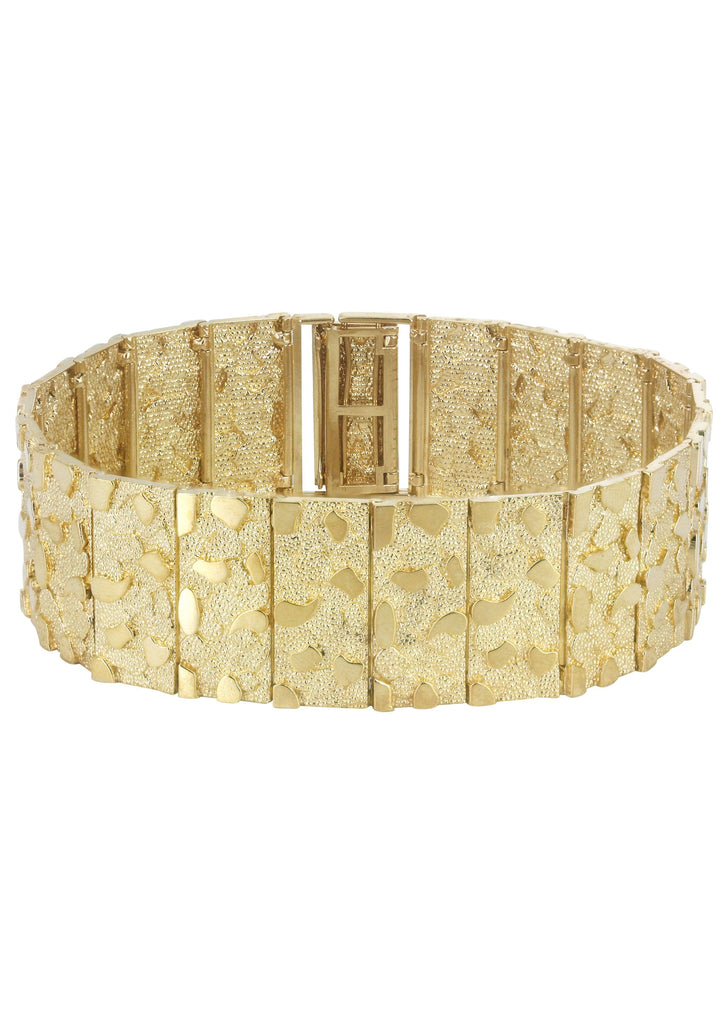 Mens Gold Nugget Bracelet 10K Men's Gold Bracelets MANUFACTURER 3 