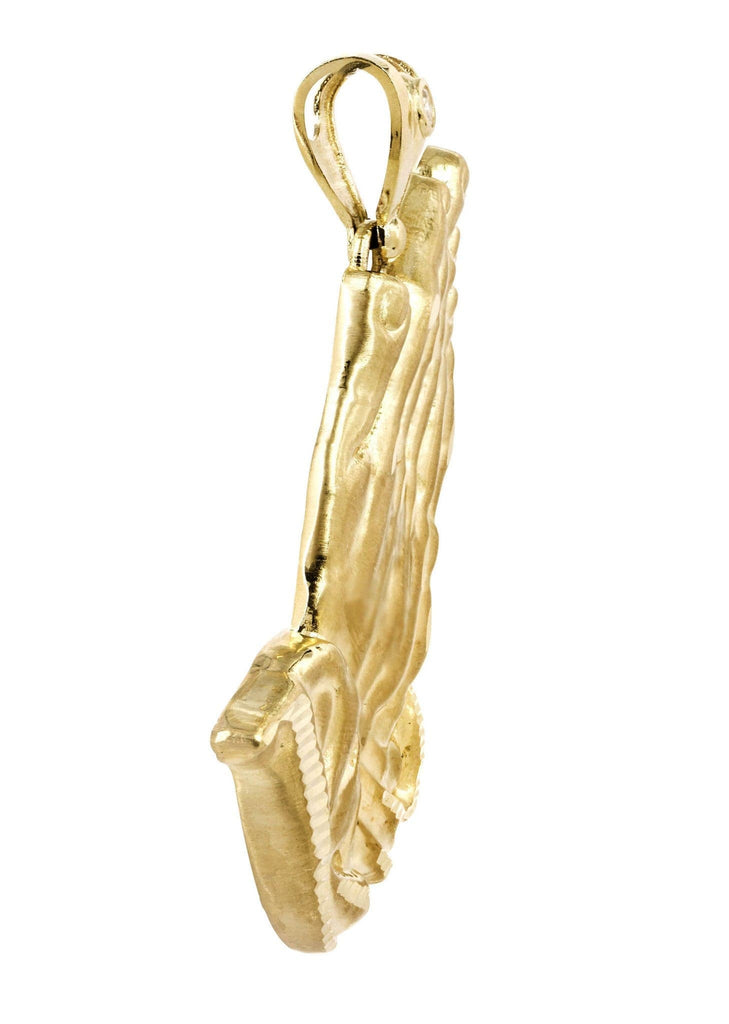 Big Praying Hands 10K Yellow Gold Pendant. | 27.7 Grams MEN'S PENDANTS FROST NYC 