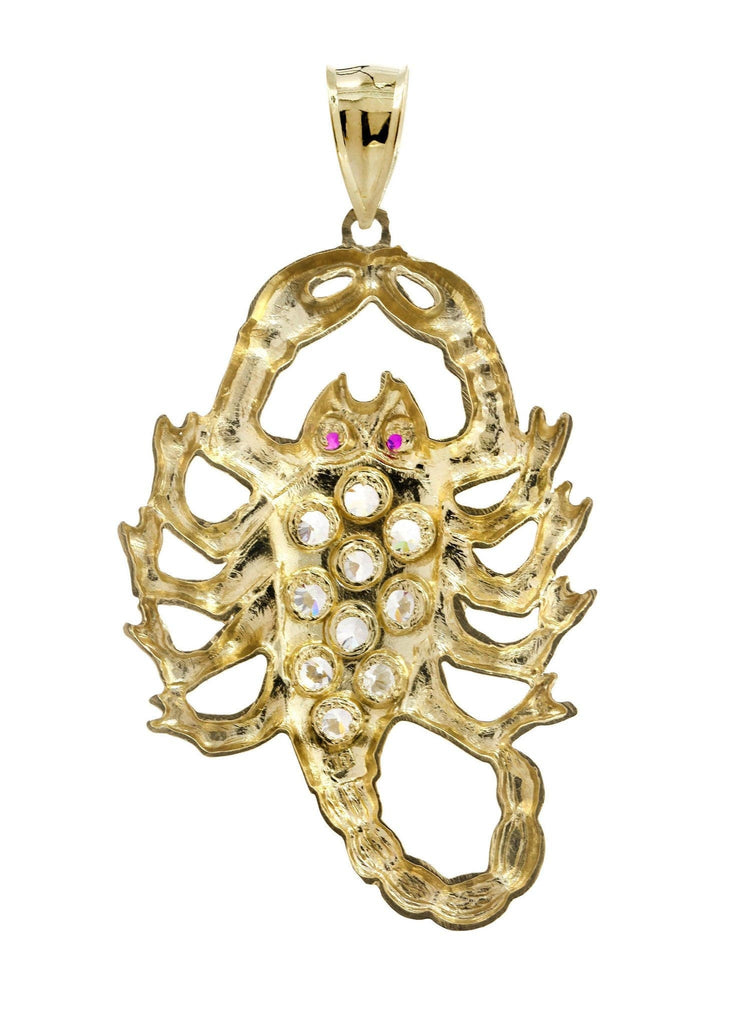 Big Scorpio & Cz 10K Yellow Gold Pendant. | 10.3 Grams MEN'S PENDANTS FROST NYC 
