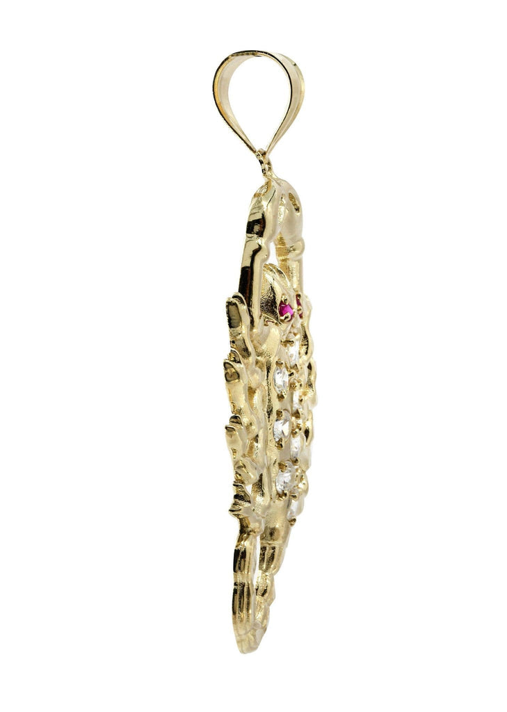 Big Scorpio & Cz 10K Yellow Gold Pendant. | 10.3 Grams MEN'S PENDANTS FROST NYC 