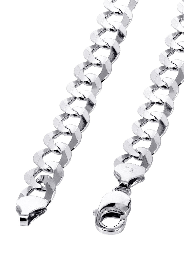 Mens White Gold Chain - Solid Cuban Link 10K Gold MEN'S CHAINS MANUFACTURER 1 