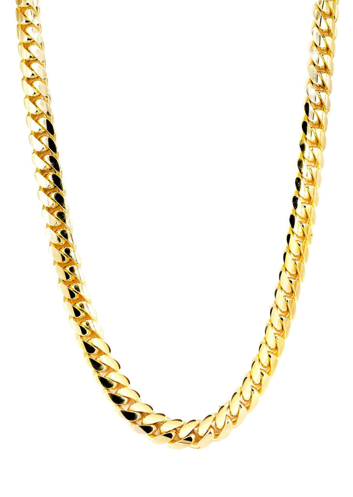 14K Gold Chain - Solid Miami Cuban Link Chain 14K Gold MEN'S CHAINS FrostNYC 