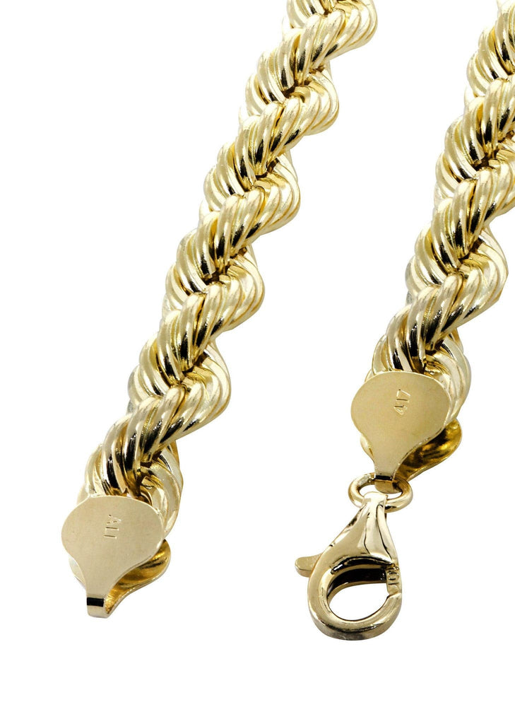 Gold Chain - Mens Solid Rope Chain 10K Gold MEN'S CHAINS FROST NYC 