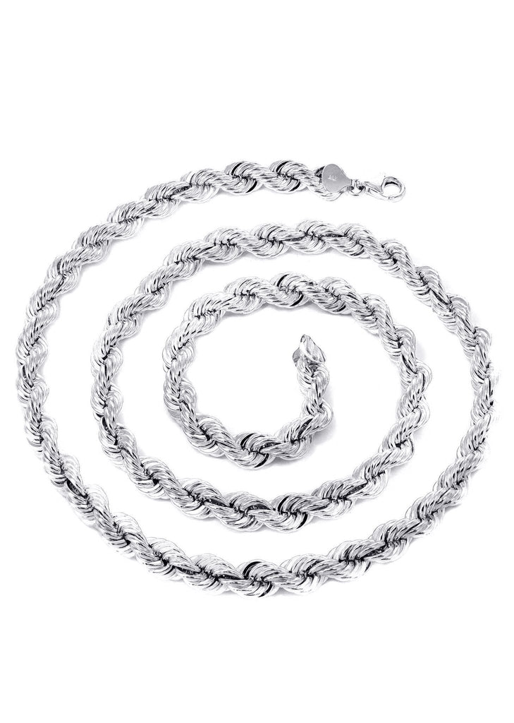 White Gold Chain - Mens Solid Rope Chain 10K Gold MEN'S CHAINS MANUFACTURER 1 