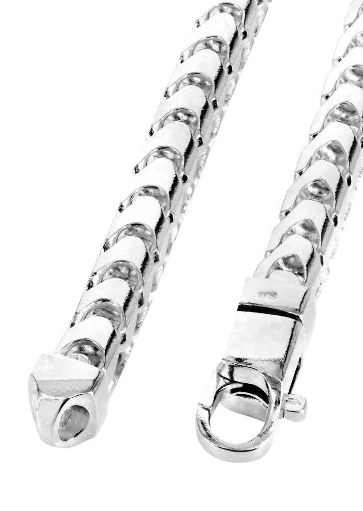 White Gold Chain - Mens Solid Franco Chain 10K White Gold MEN'S CHAINS FROST NYC 