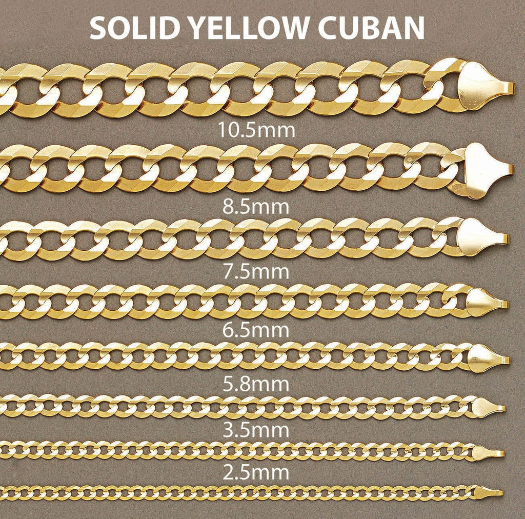 Mens Gold Chain - Solid Cuban Link 10K Gold MEN'S CHAINS FROST NYC 