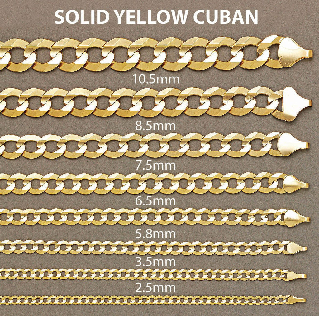 Solid Mens Cuban Link Bracelet 10K Yellow Gold Men's Gold Bracelets FROST NYC 