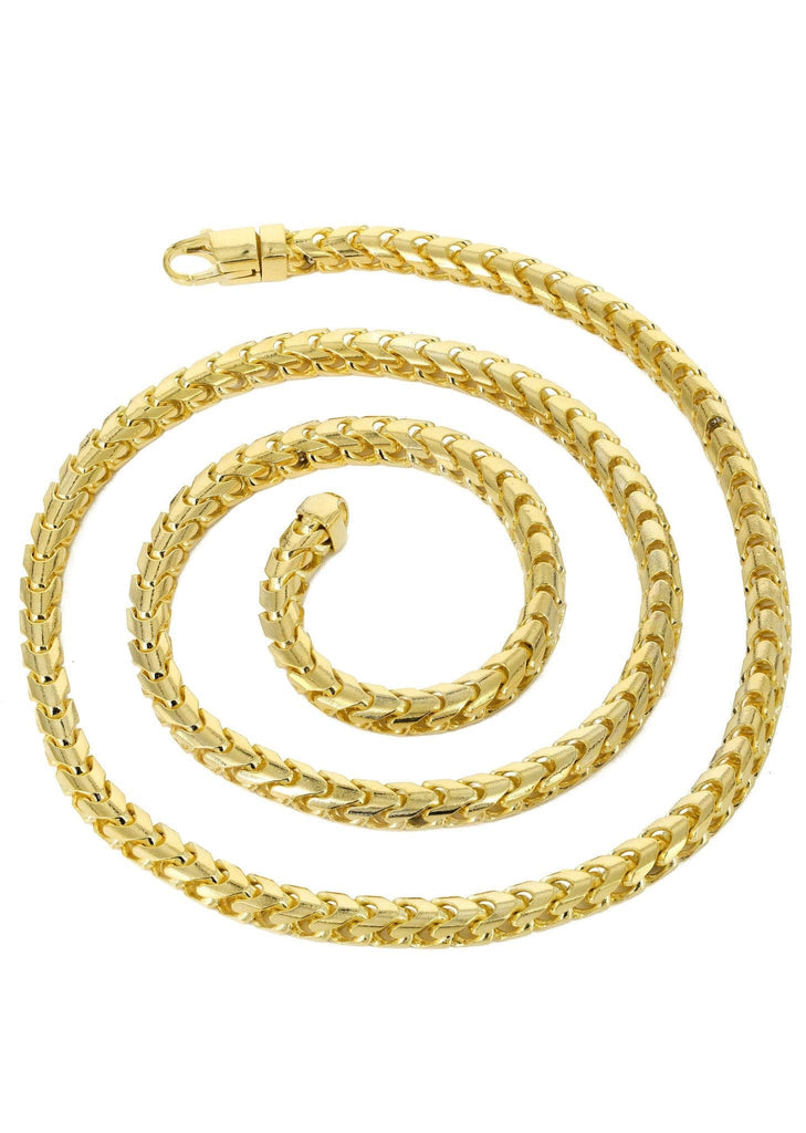 Gold Chain - Solid Franco Chain 10K Yellow Gold MEN'S CHAINS FROST NYC 