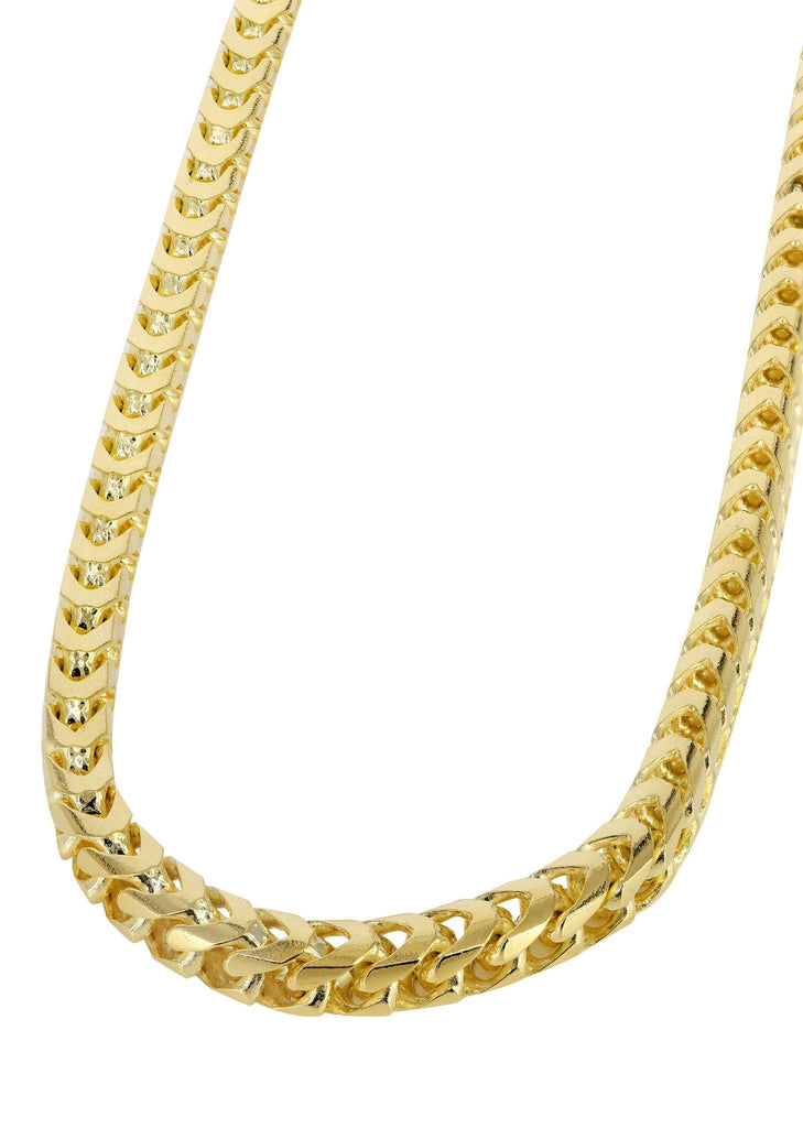 Gold Chain - Solid Franco Chain 10K Yellow Gold MEN'S CHAINS FROST NYC 