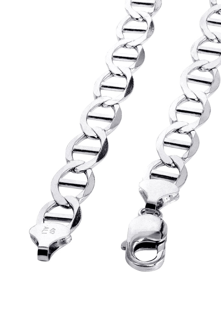 White Gold Chain - Mens Solid Mariner Chain 10K Gold MEN'S CHAINS MANUFACTURER 1 