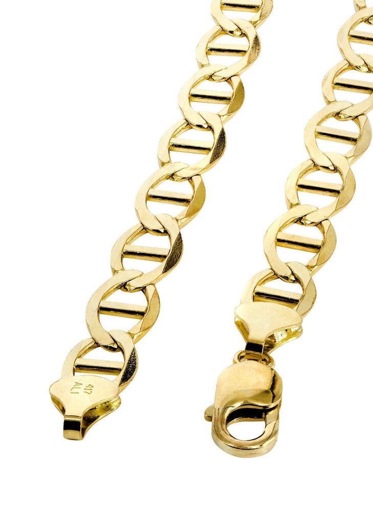 14K Gold Chain - Solid Mariner Chain MEN'S CHAINS FROST NYC 