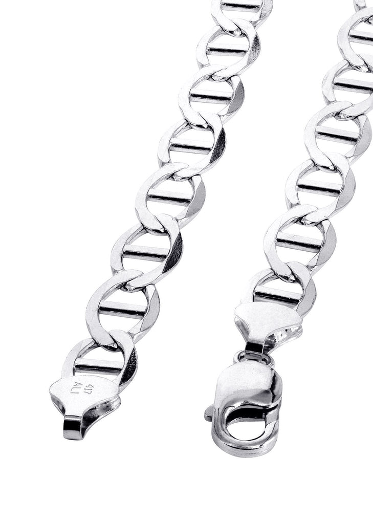 White Gold Chain - Mens Solid Mariner Chain 10K Gold MEN'S CHAINS MANUFACTURER 1 