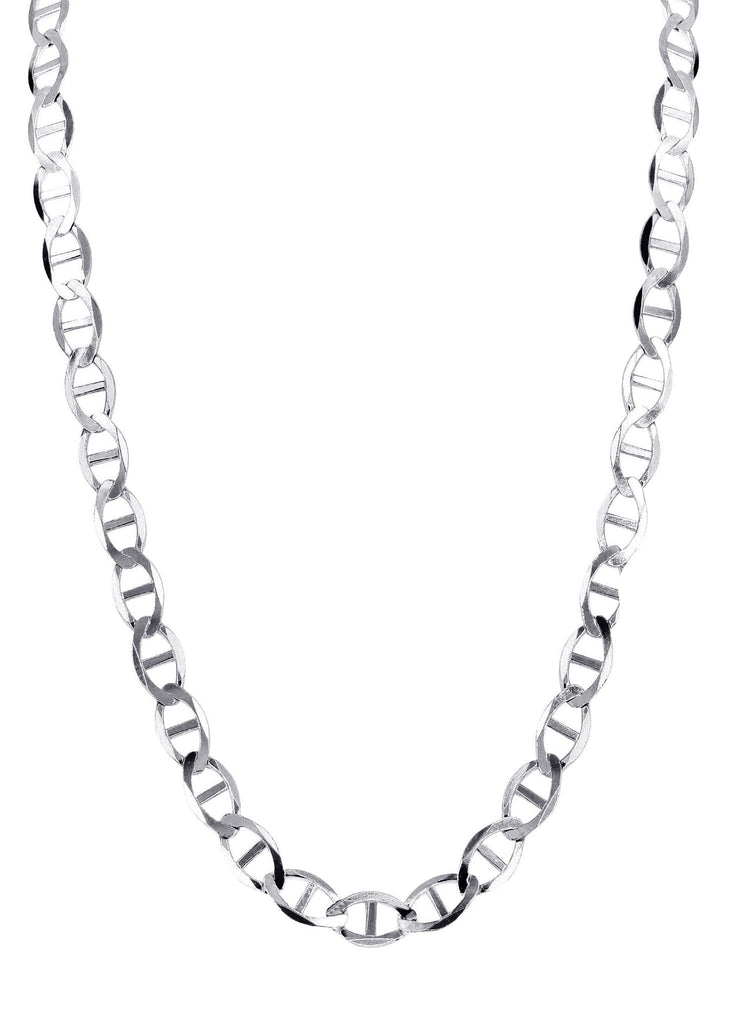 White Gold Chain - Mens Solid Mariner Chain 10K Gold MEN'S CHAINS MANUFACTURER 1 