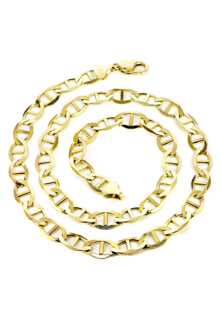 14K Gold Chain - Solid Mariner Chain MEN'S CHAINS FROST NYC 