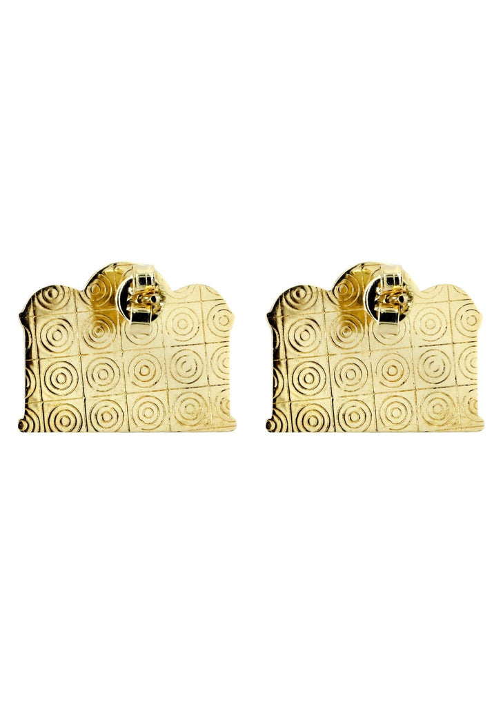 Last Supper 10K Yellow Gold Studs | Appx. Diameter 0.75 Inches Gold Stud Earrings FROST NYC 