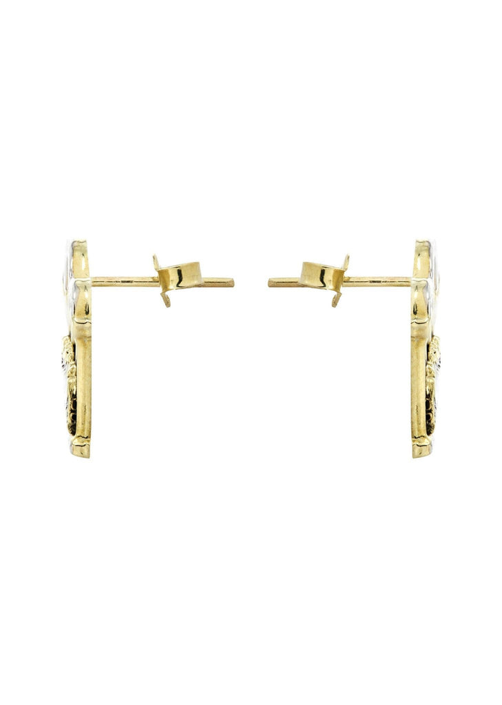 Last Supper 10K Yellow Gold Studs | Appx. Diameter 0.75 Inches Gold Stud Earrings FROST NYC 