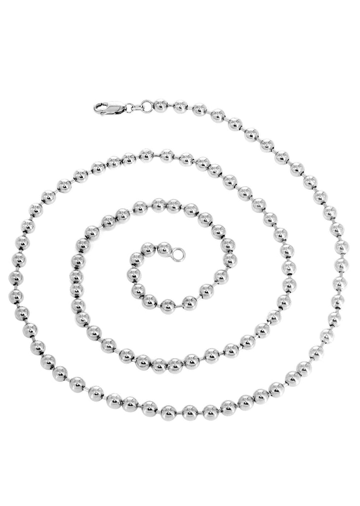 Gold Chain - Mens Dog Tag Chain 10K White Gold MEN'S CHAINS FROST NYC 