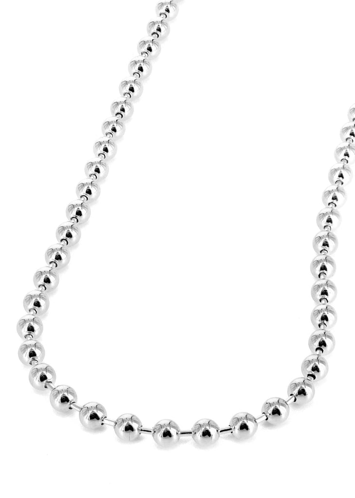 Gold Chain - Mens Dog Tag Chain 10K White Gold MEN'S CHAINS FROST NYC 