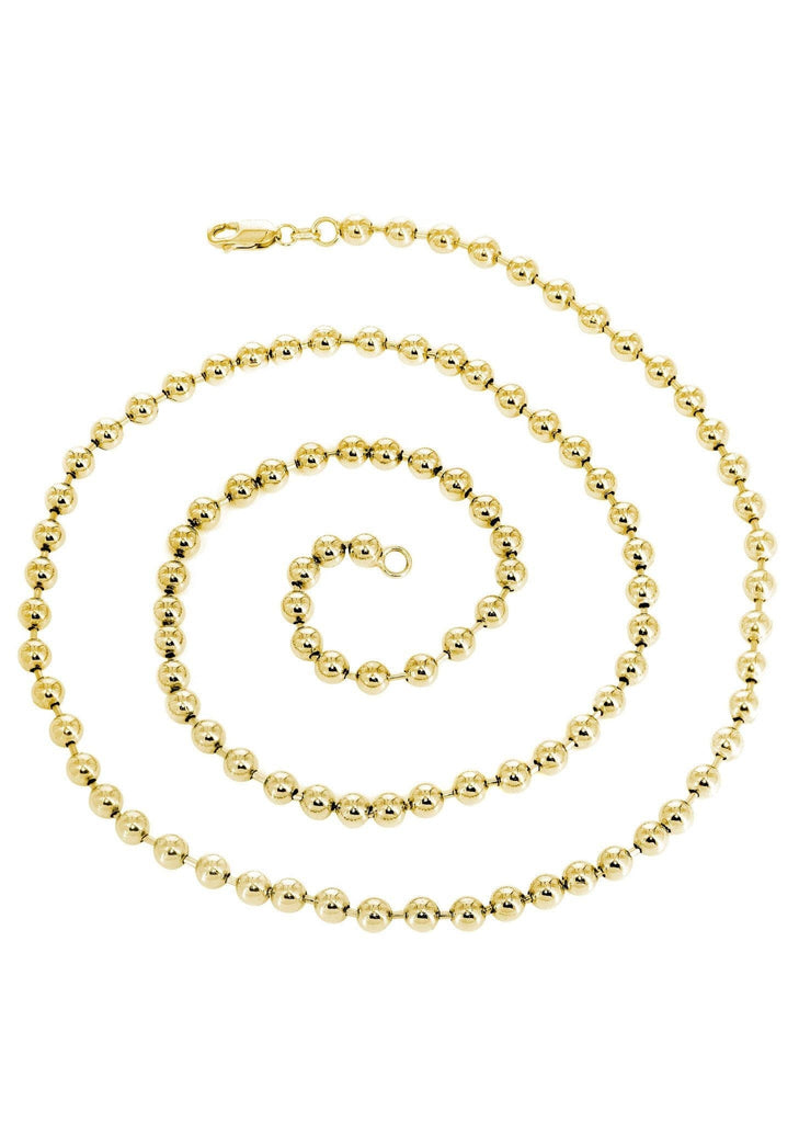 Gold Chain - Mens Dog Tag Chain 10K Gold MEN'S CHAINS FROST NYC 