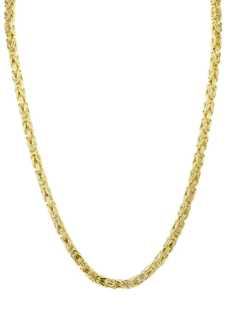 Gold Chain - Mens Italian Bizantine Chain 10k Gold MEN'S CHAINS FROST NYC 