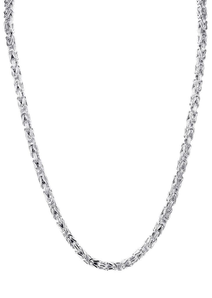 White Gold Chain - Mens Italian Bizantine Chain 10k Gold MEN'S CHAINS MANUFACTURER 1 