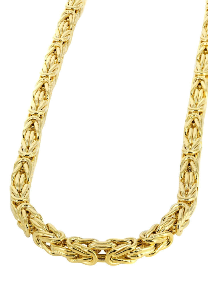 Gold Chain - Mens Italian Bizantine Chain 10k Gold MEN'S CHAINS FROST NYC 